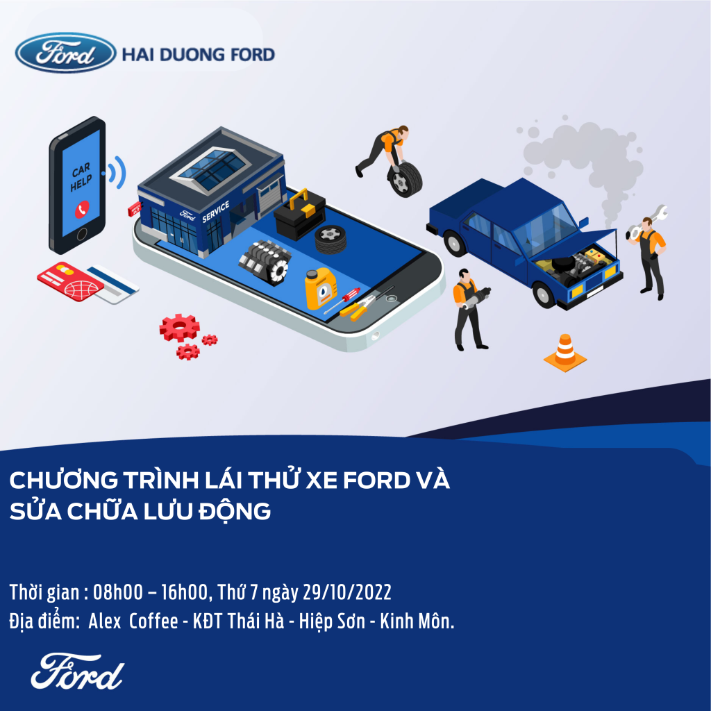 CHƯƠNG TRÌNH LÁI THỬ XE VÀ SỬA CHỮA LƯU ĐỘNG TẠI THỊ XÃ KINH MÔN, HẢI DƯƠNG